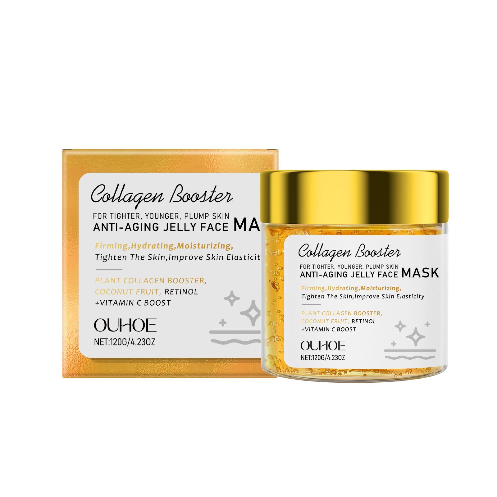 Anti-Aging Jelly Face Mask with Coconut Fruit Extract and Collagen - Teleplus jelly face mask anti-aging coconut fruit