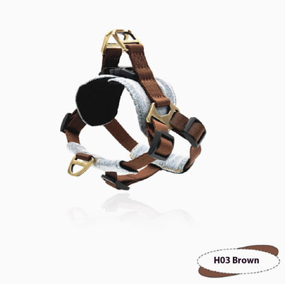 Anti Bite Dog Leash H03 Brown Nylon Cotton Polyester Strong Traction Rope - Teleplus h03 brown