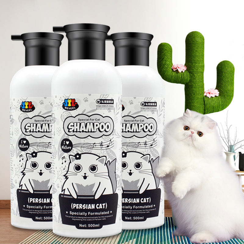 Anti-Mite Cat Shower Gel 500ml for Ragdoll Persian Siamese Sphynx Shorthair - shower gel