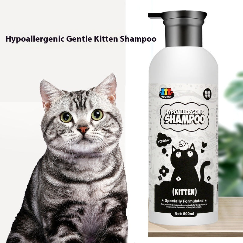 Anti-Mite Cat Shower Gel 500ml for Ragdoll Persian Siamese Sphynx Shorthair - shower gel