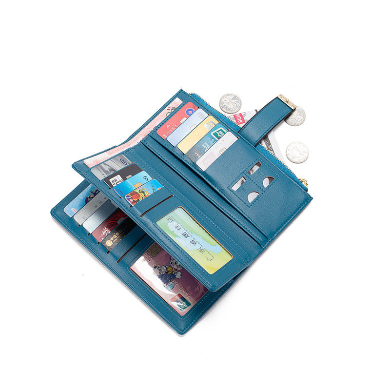 Anti-Theft PU Wallet with Long Buckle in Multiple Colors for United States Buyers - Wallets: Stylish Safety Your Cash