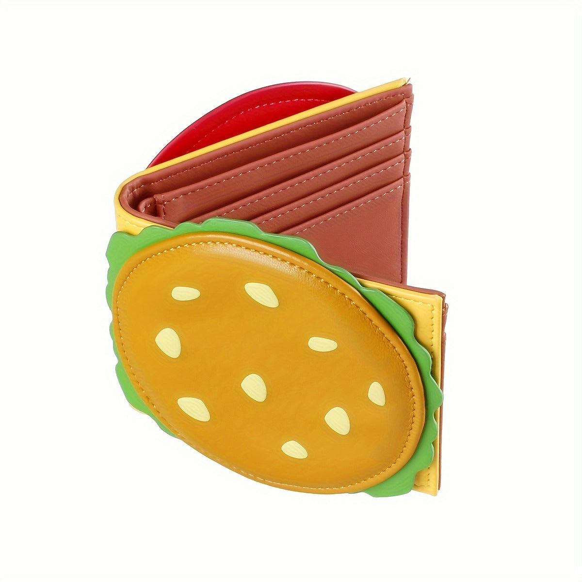 Anti-Theft Swiping PU Leather Wallet with Hamburger Design - Teleplus
