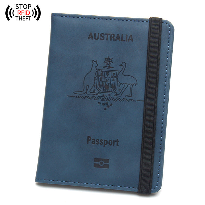 Antimagnetic Passport Case for Australia in Black Pink Gray with CHF Support - Stay Magnetic Free united states chf