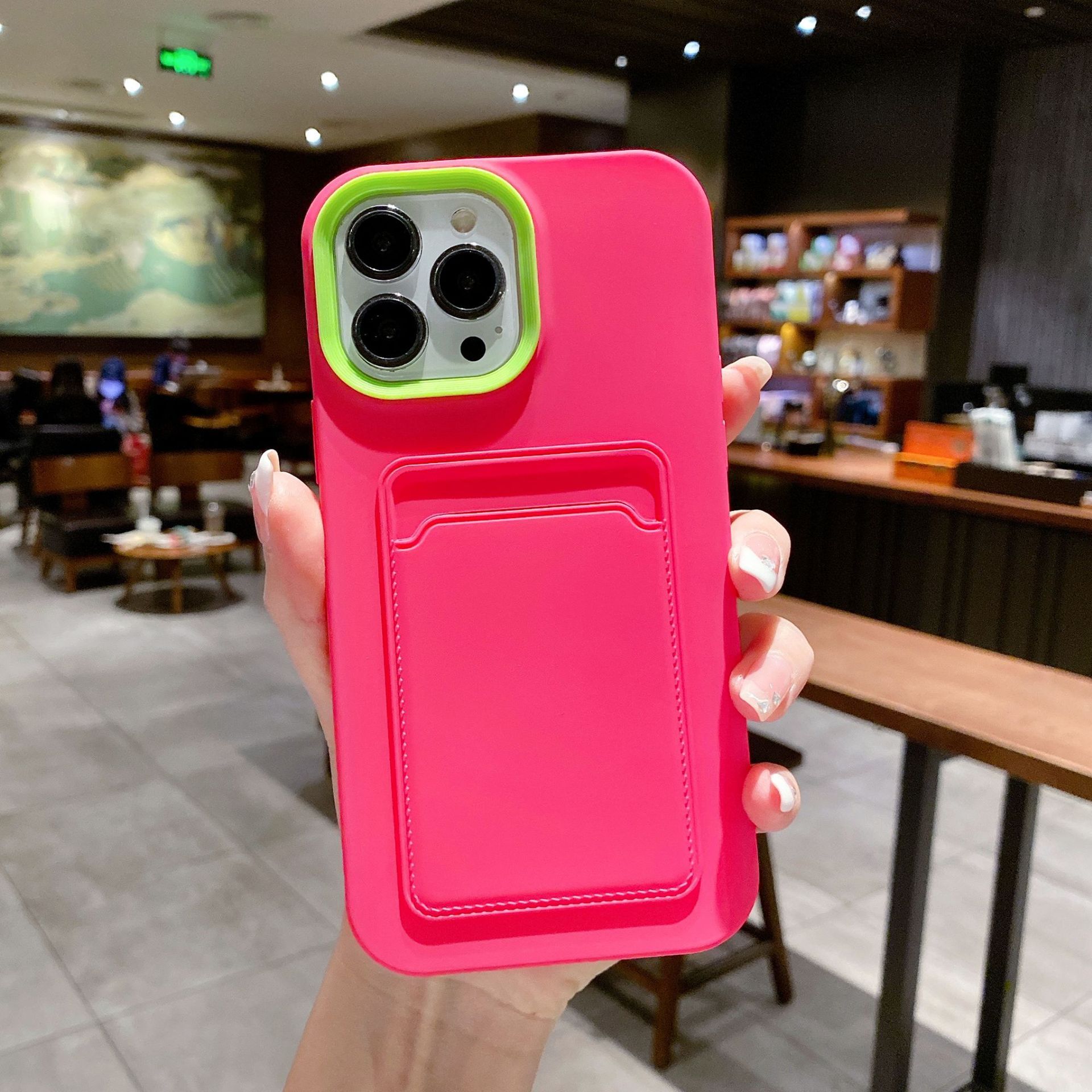 Antique White Leather Card Holder with Liquid Skin Feeling and Protective Sleeve - Teleplus card holder liquid skin