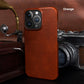 Apple 15 Mobile Phone Leather Case Anti-Fall Genuine Protective Cover - Teleplus mobile phone