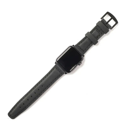 Apple Watch 8 45 mm Handmade Leather Band Strap Black for - Fancy Wrist Chic handmade leather band strap apple watch