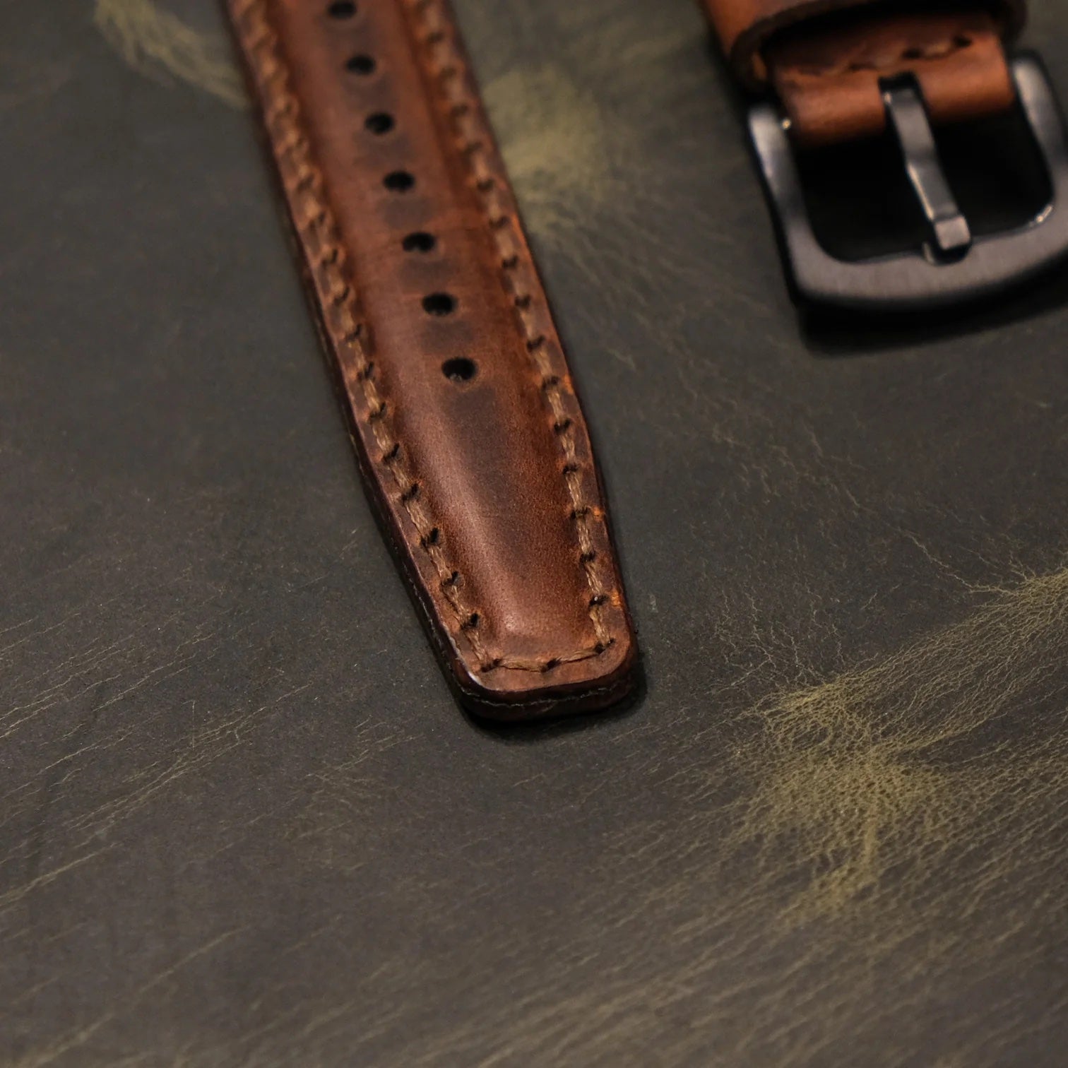 Apple Watch 9 41 MM Handmade Leather Band Strap Brown - Sleek Sophistication Apple Watch 9 41MM Handmade Brown Leather