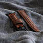 Handmade Dark Brown Leather Band Strap for Apple Watch 9 41mm - Luxurious leather band strap apple watch