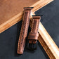 Handmade Dark Brown Leather Band Strap for Apple Watch 9 41mm - Luxurious leather band strap apple watch