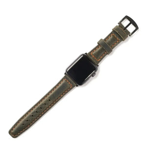 Handmade Dark Green Leather Band Strap for Apple Watch 9 41mm - Turn Your Into a Fashion Icon leather band strap apple