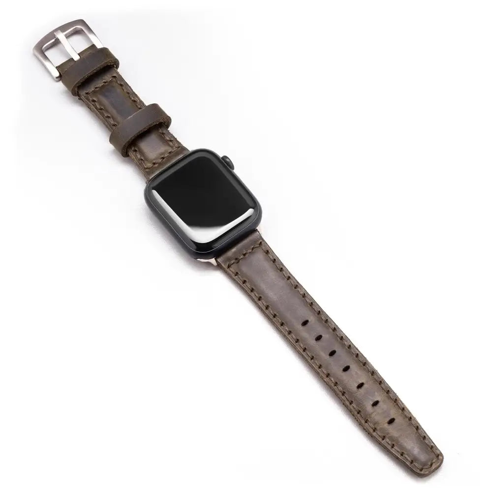 Handmade Dark Green Leather Band Strap for Apple Watch 9 41mm - Turn Your Into a Fashion Icon leather band strap apple