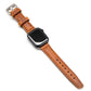 Apple Watch 9 41 MM Handmade Leather Band Strap Light Brown - Sleek Sophistication: Apple Watch 9 41MM Handmade Light