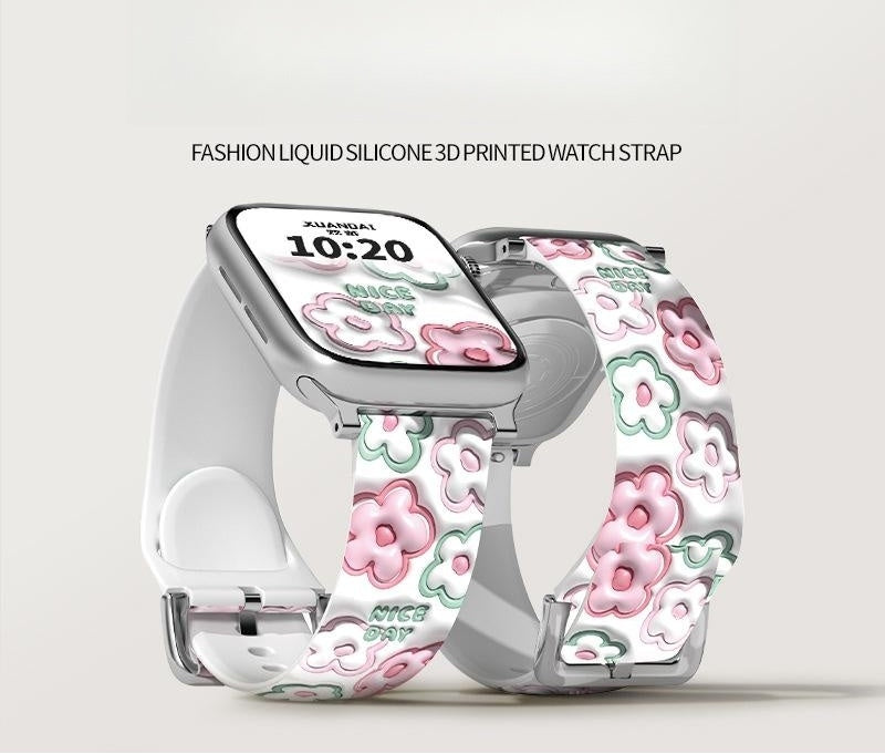 Apple Watch Smart Silicone Print Strap Collection for Sports and Style - Teleplus apple watch smart sports silicon