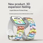 Apple Watch Smart Silicone Print Strap Collection for Sports and Style - Teleplus apple watch smart sports silicon