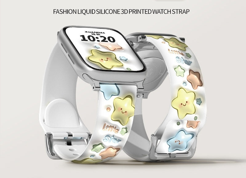 Apple Watch Smart Silicone Print Strap Collection for Sports and Style - Teleplus apple watch smart sports silicon