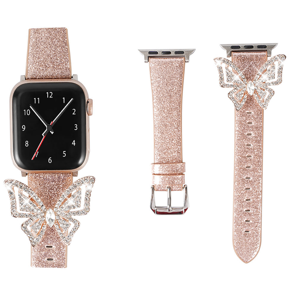 Apple Watch With Glitter Diamond Butterfly - Apple Watch With Glitter Diamond Butterfly Band