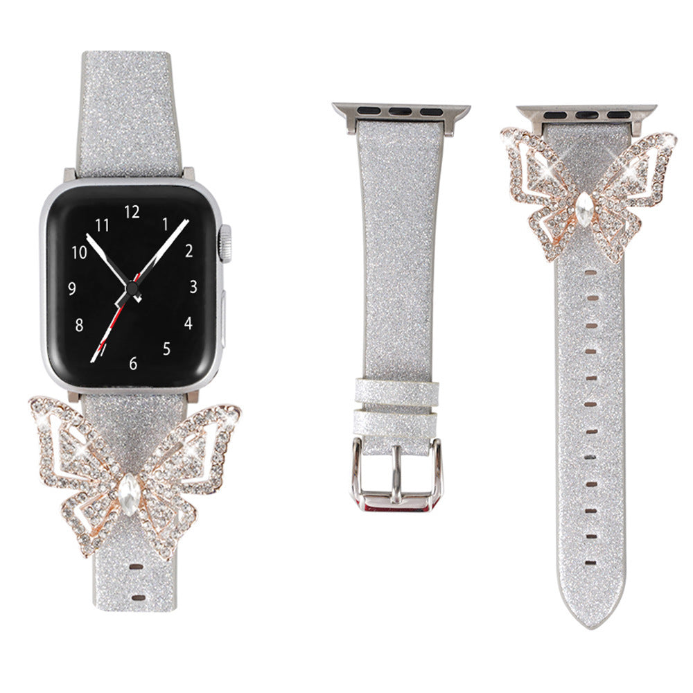 Apple Watch With Glitter Diamond Butterfly - Apple Watch With Glitter Diamond Butterfly Band