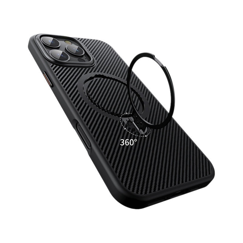 16promax Carbon Fiber Phone Shell Magnetic Bracket for Apple Devices - with carbon fiber phone shell magnetic bracket