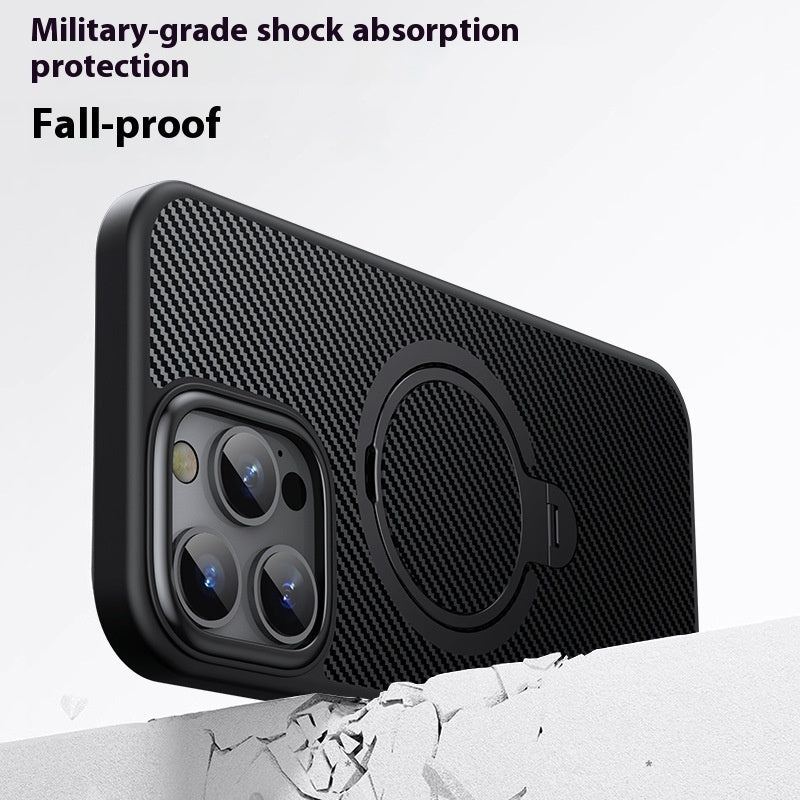16promax Carbon Fiber Phone Shell Magnetic Bracket for Apple Devices - with carbon fiber phone shell magnetic bracket