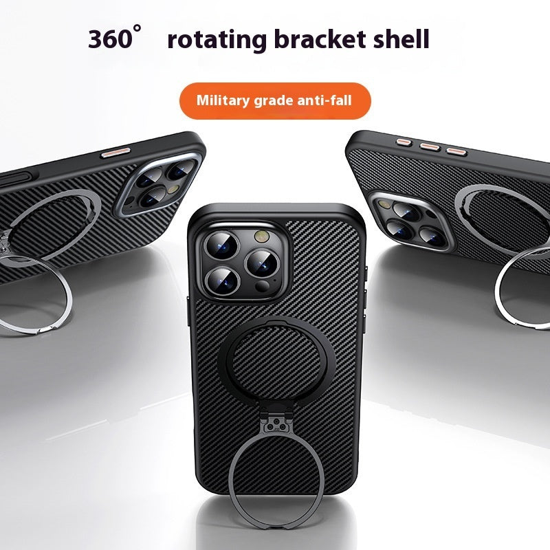 16promax Carbon Fiber Phone Shell Magnetic Bracket for Apple Devices - with carbon fiber phone shell magnetic bracket