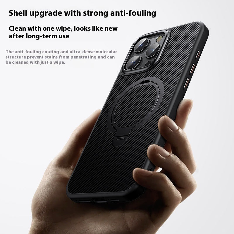 16promax Carbon Fiber Phone Shell Magnetic Bracket for Apple Devices - with carbon fiber phone shell magnetic bracket