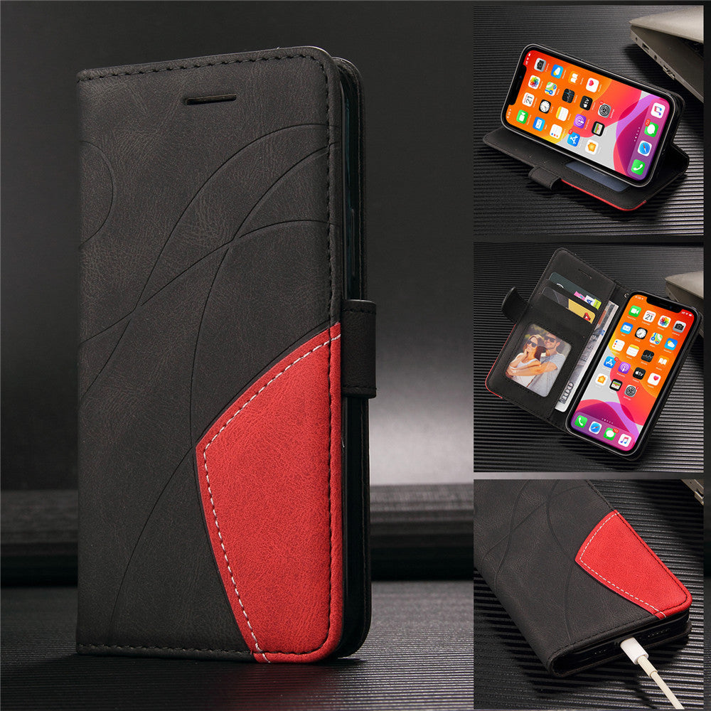 Universal Shockproof Phone Protective Case with Magnetic Bracket for United States - Two-color Leather All Models phone