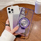 Applicable Phone Case Magnetic Mirror Bracket Protective Sleeve - Glitter Magnetic Suction Phone Case with Mirror Sleeve