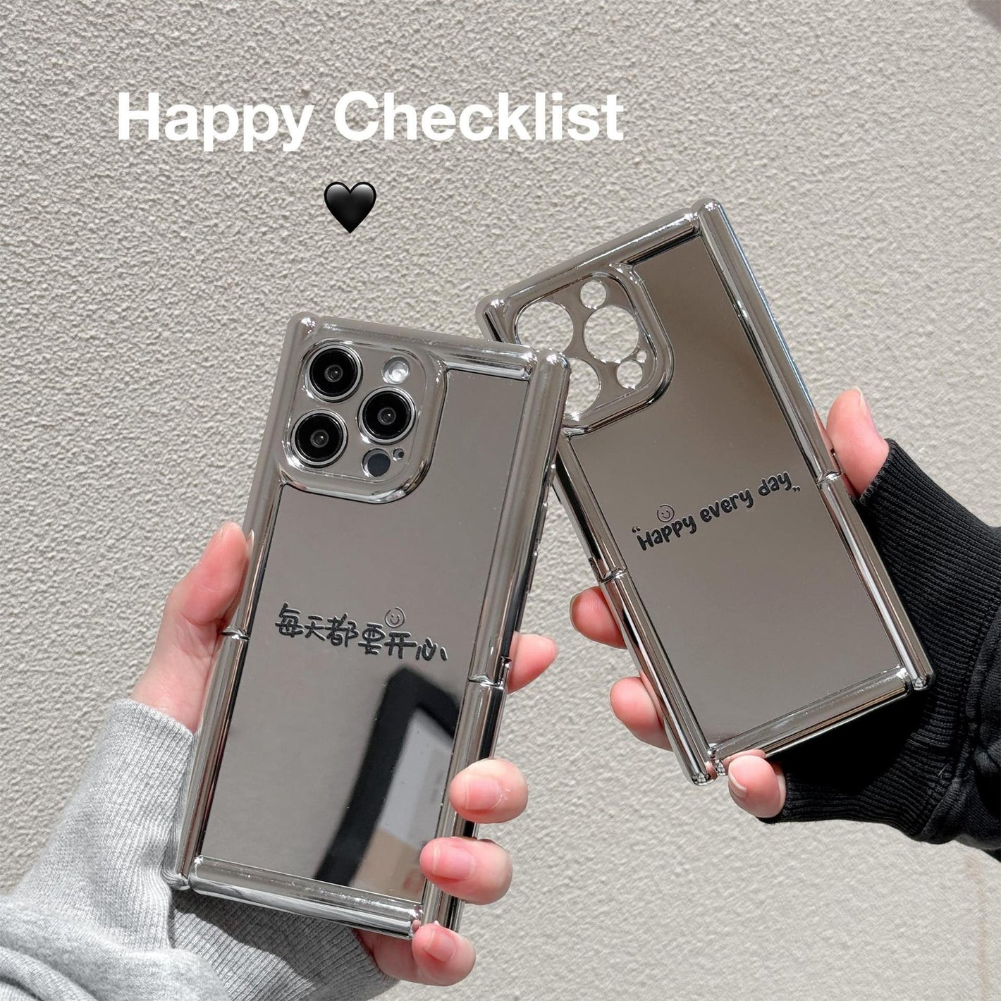 United States Cylindrical Bracket Electroplating Happy Day Anti-Fall TPU Silver Gray - Phone Case united states chf
