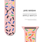 Applicable Silicone Strap for Smart Watch Rainbow Collection with Color Options - applicable silicone strap smart watch