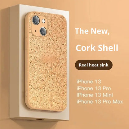 Heat Dissipation Phone Case Cork Silicone Anti-Wear Shockproof for Apple - 15Promax All-inclusive heat dissipation