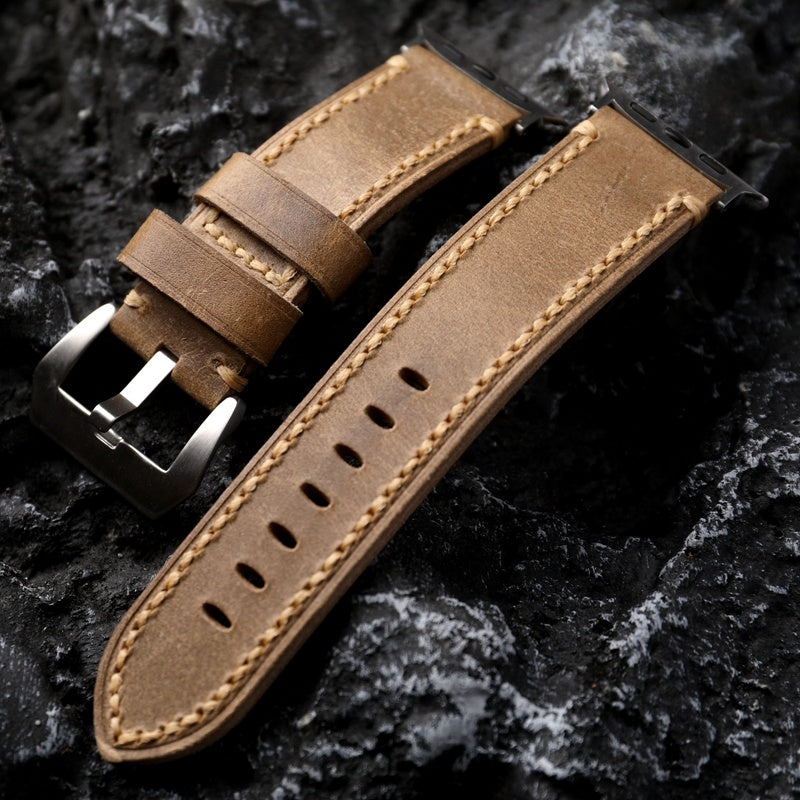 Applicable Watch 8th Generation Leather Strap Punk - Applicable Watch 8th Gen Leather Strap Punk Style