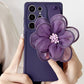 Applicable Wrist Strap Bracket Phone Case High-grade Flower - High-grade Flower Phone Case with Liquid Big Eyes