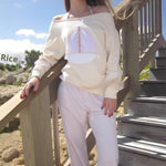 Apricot Yellow Sailboat Loose Polyester Shirt Womens S-XXL Asian Size - Teleplus apricot yellow