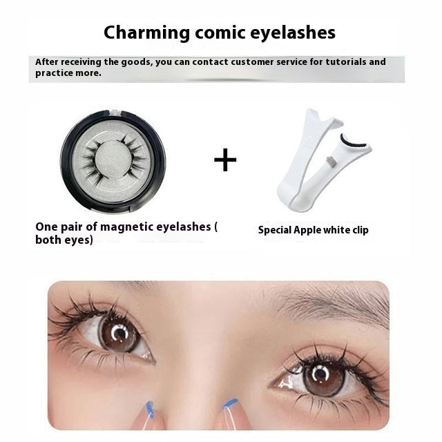 Artificial Fiber 1cm to 1.5zm Natural Plain Eyelash Curler Refill Set - Teleplus Refills for False Eyelashes natural