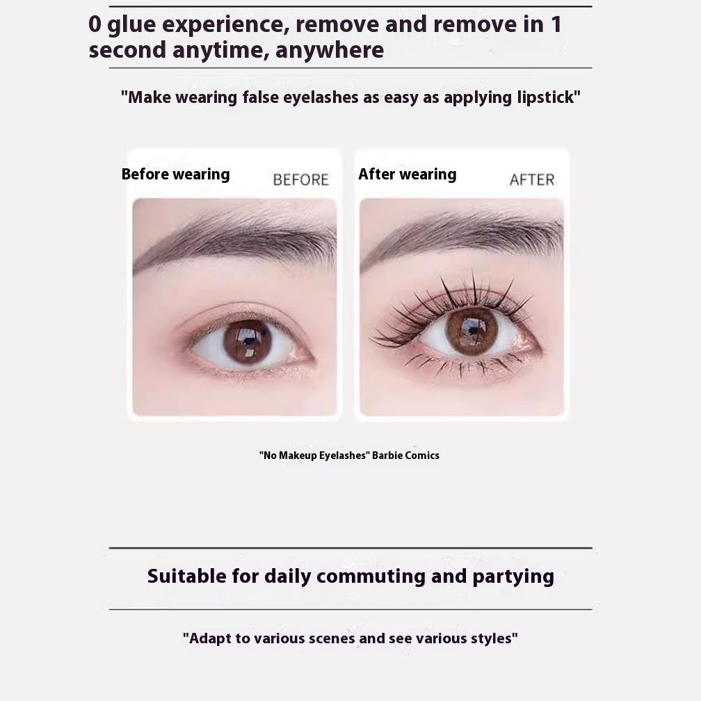 Artificial Fiber 1cm to 1.5zm Natural Plain Eyelash Curler Refill Set - Teleplus Refills for False Eyelashes natural