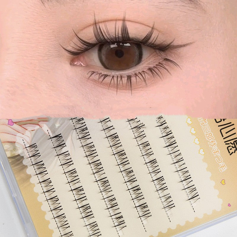 Artificial Fiber Guppy False Eyelashes in Caramel and Black for Lashes - Teleplus segment caramel guppy false eyelashes
