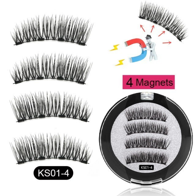 Artificial Fiber Magnetic Eyelash Curler with Clip Sleeve for Natural Look - Teleplus natural magnetic eyelash clip