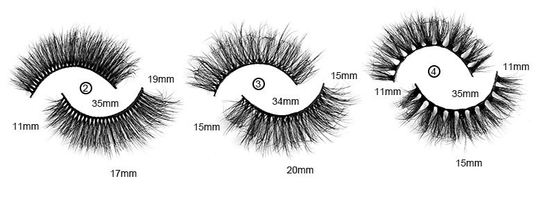 Artificial Mink Hair Eyelashes 20 Pairs Handmade Colorful Eyelash Set - Teleplus artificial mink hair eyelashes handmade