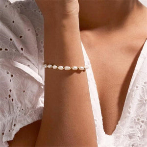 Artificial Pearl Pendant Bracelet - Artificial Pearl Pendant Bracelet for Elegant Occasions