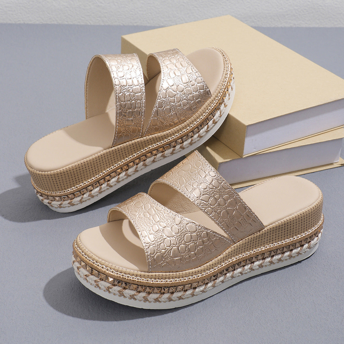 Artificial PU Shoe Upper Toe Holder Fish Mouth Sole Rubber Lining Slippers - Teleplus with fish mouth sole artificial