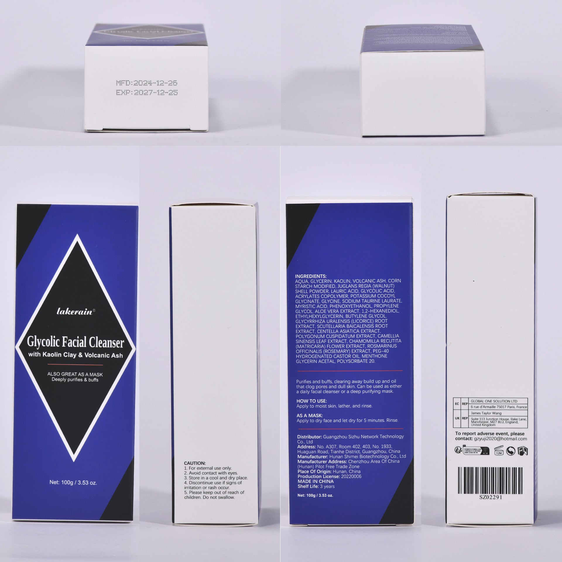 Ash Facial Cleanser with Cool Volcanic for Gentle Exfoliating and Smooth Cleansing - Teleplus exfoliating smooth