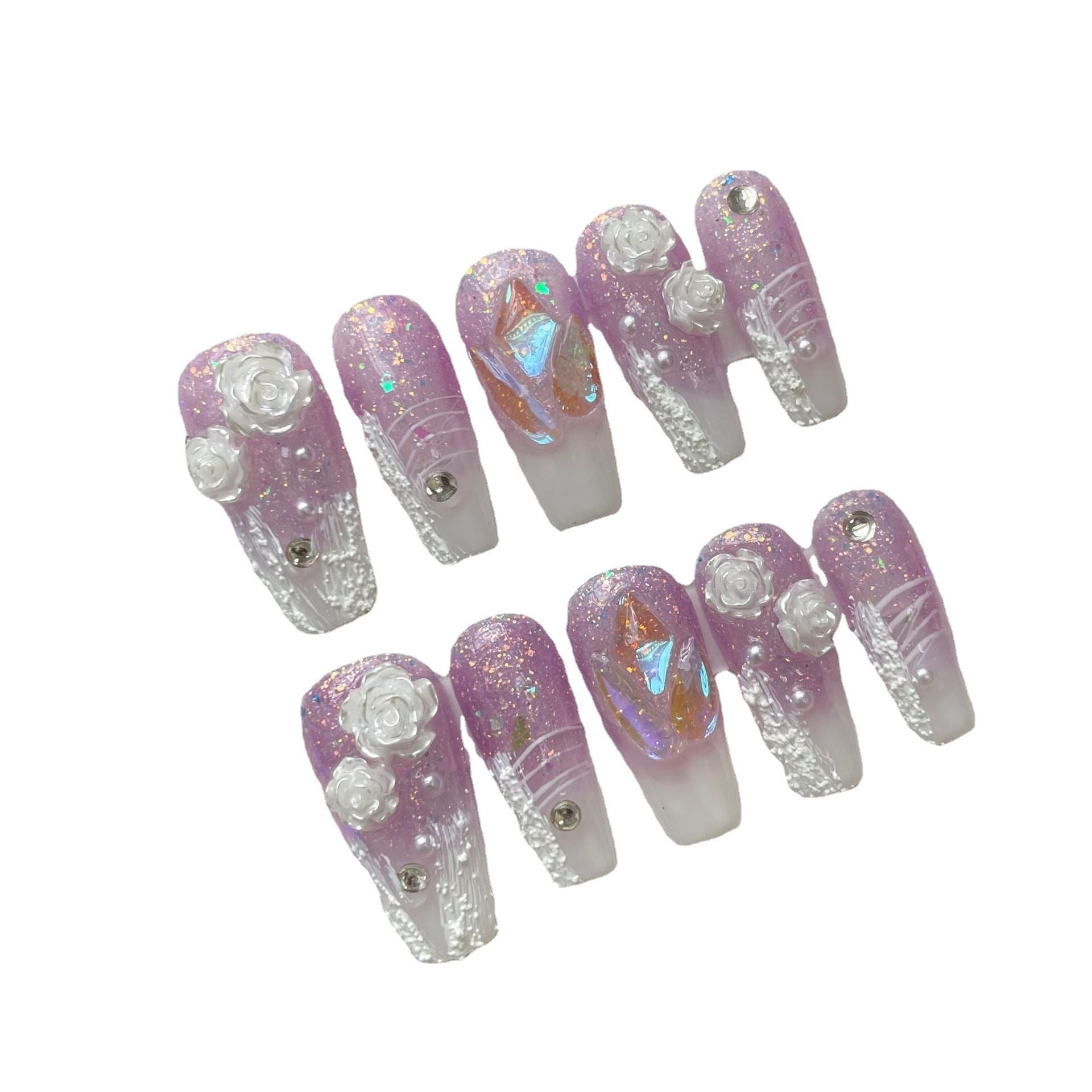Aurora Diamond Manicure Kit with Gradient Plaster and Glue for Ladies - Teleplus gradient plaster aurora diamond