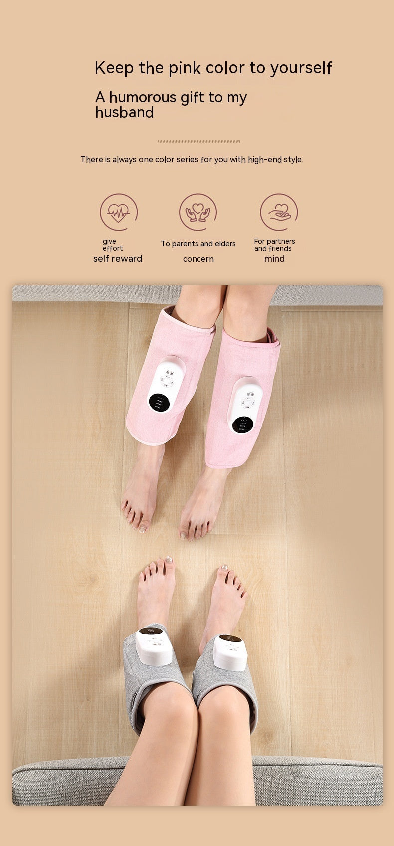 Automatic Air Bag Heated Calf Massage Massager with Rotation and Leg Strap - Teleplus Heating automatic air bag heating