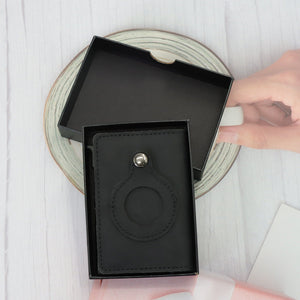 Automatic Leather Card Case with Custom Passbook Slot for Men and Women - Never Lose Your Again Seriously leather card