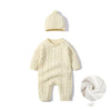 Autumn And Winter Knitted Onesie Hemp Hemp Ha Yi - Beige Add wool