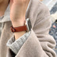 Autumn And Winter Korean Butterfly Buckle Genuine Leather Watch Strap - Korean Butterfly Buckle-Leather Watch Strap