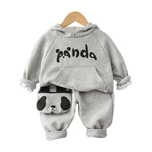 Lesser Panda Cotton Casual Two-Piece Set for Men and Women Suitable Winter in the United States - Cuddle Up PJs Tiny