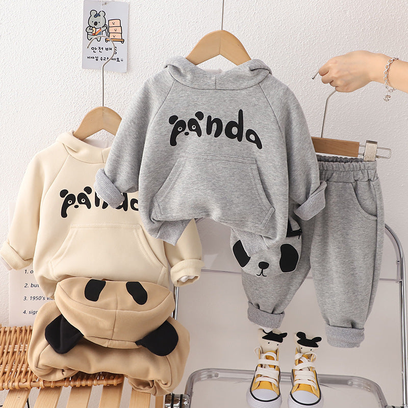 Lesser Panda Cotton Casual Two-Piece Set for Men and Women Suitable Winter in the United States - Cuddle Up PJs Tiny