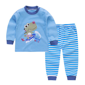 Autumn And Winter Pajamas Baby Autumn Clothes Long Trousers Girls’ Home Clothes Long Sleeves - Cozy Long Clothes