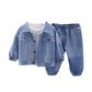 Autumn Children’s Jeans Cardigan Pants T-shirt Suit - Autumn Jeans Cardigan Pants Set for Tiny Trendsetters